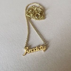 14K Yellow Gold Vermeil “Anxiety” Necklace